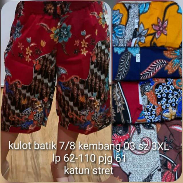 kulot batik 7/8 kembang 03 sz XL 3XL