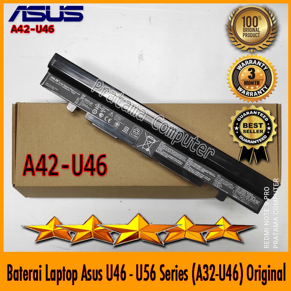 Baterai Laptop Asus U46 - U56 Series (A42-U46) 8Cell Original