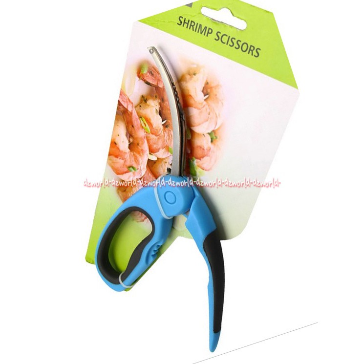 Krischef Shrimp Scissors Gunting Pengupas Udang Biru