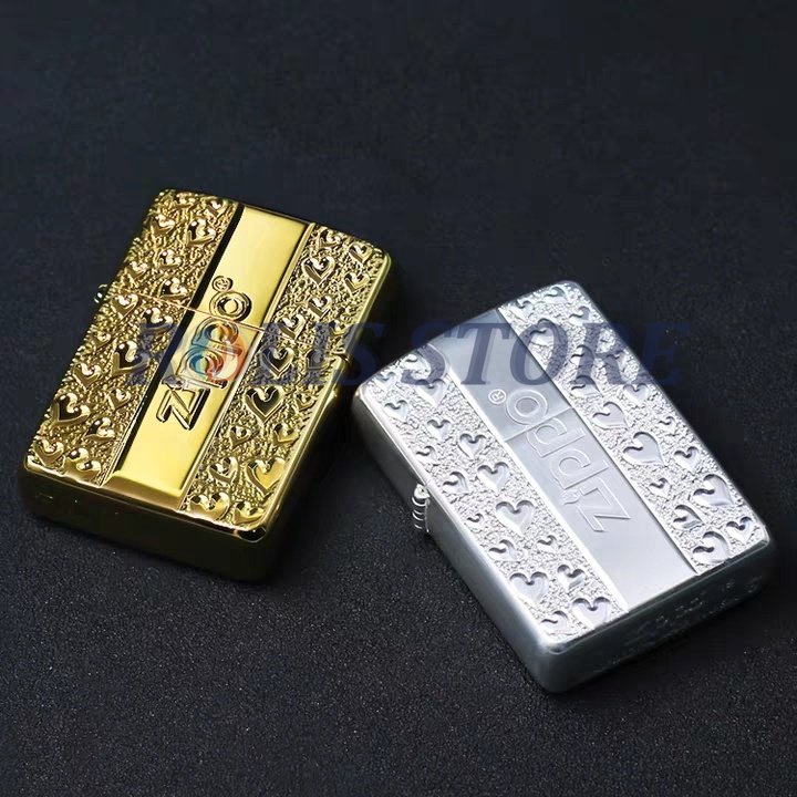 COD- Korek Zippo Gold Plated Emboss Love Zippo Lighter High Premium Quality Made In Usa &quot;Limited Edition&quot;