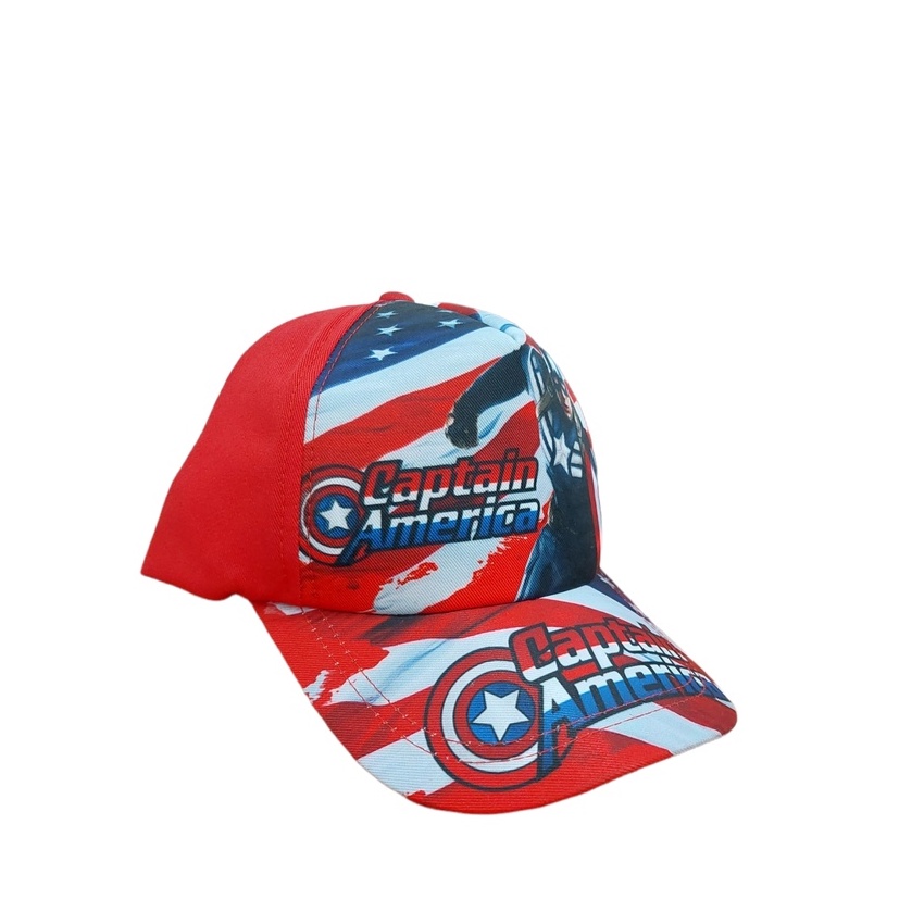 Topi Baseball Anak Print Depan Karakter Avengers / Hello Kitty / Little Pony / Power Rangers Usia 1-8 Tahun