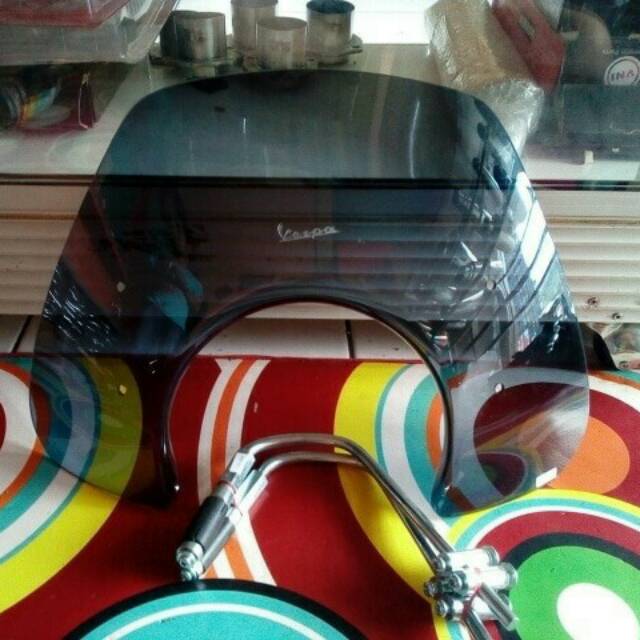 Flyscreen vespa primavera / winshield vespa / visor vespa / aksesoris vespa metic..