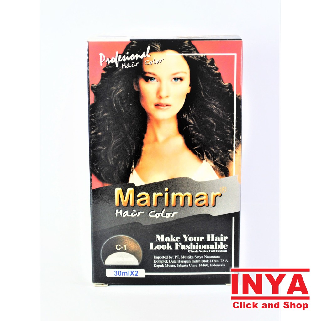 Pewarna Rambut MARIMAR C-1 NATURAL BLACK Semir Rambut 30mlx2