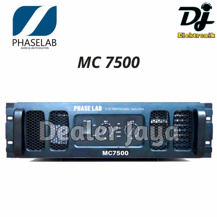 Power Amplifier Phaselab / Phase Lab MC7500 / MC 7500 - 2 channel