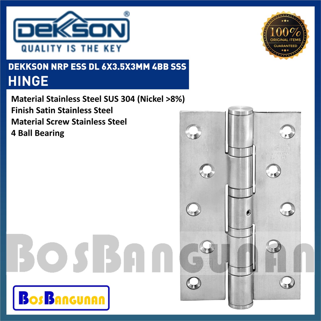 Jual Engsel Pintu Lipat Kupu Inch Dekkson Deluxe Hinge Dekkson Nrp Ess Dl X X Mm Bb Sss