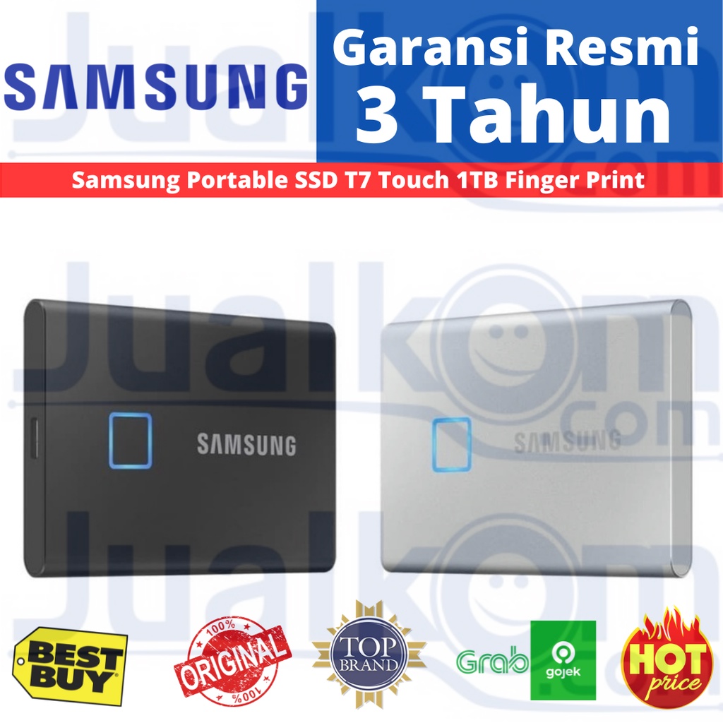 Samsung Portable SSD T7 Touch 1TB Finger Print - Garansi Resmi