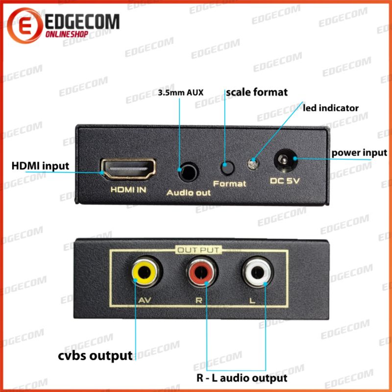 Konverter HDMI to AV / Digital to Analog with Adaptor NETLINE