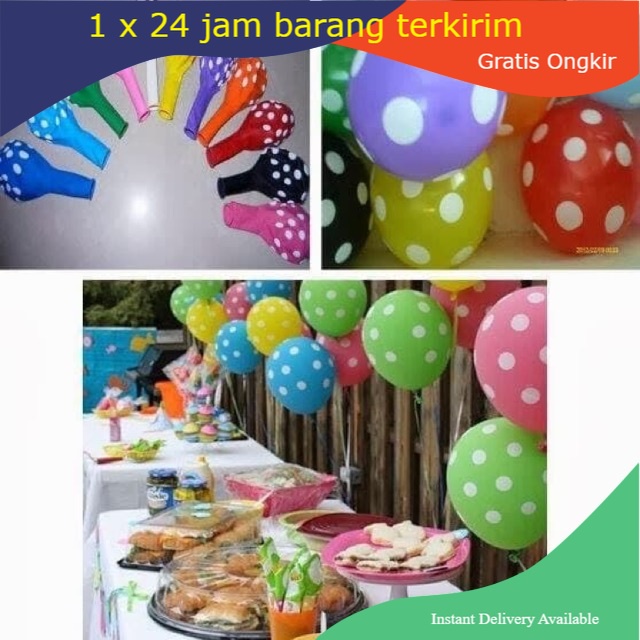 balon polkadot ssatuan murah