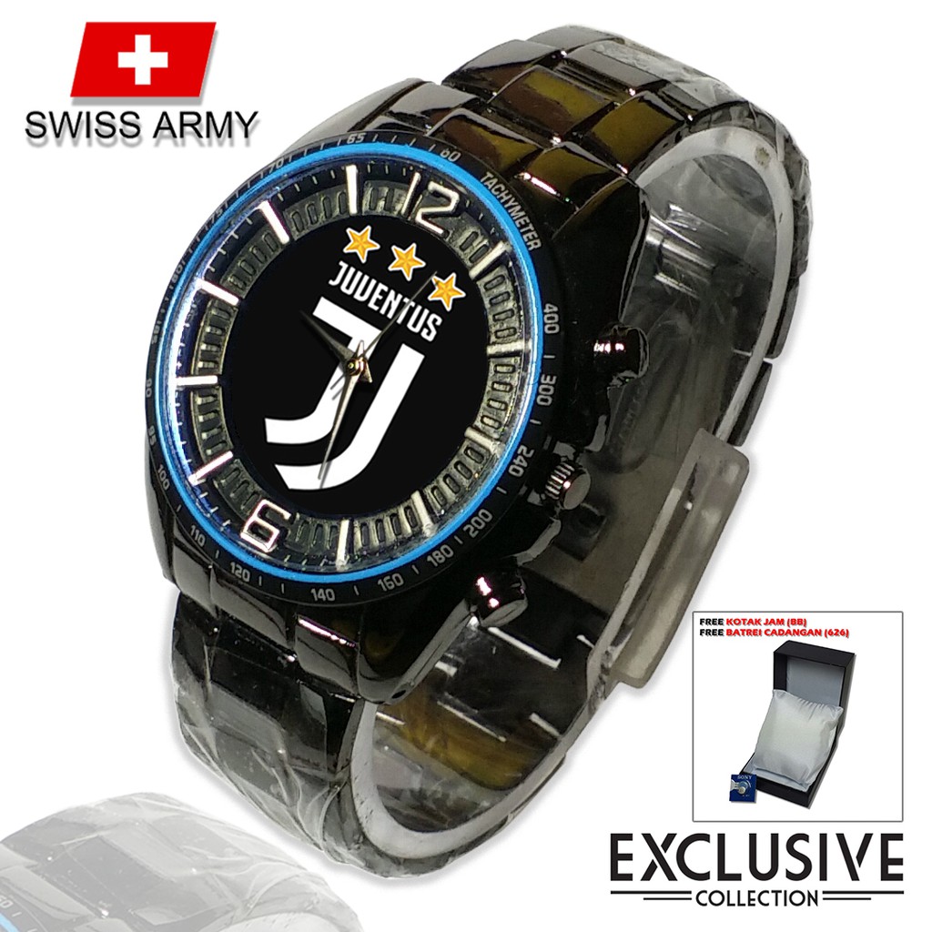 (Istimewa Bossque) Jam JUVENTUS NEW Rantai Sport (Elegan)