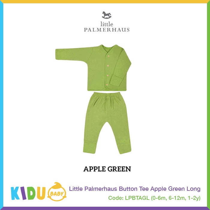 Little Palmerhaus Button Tee Long Baju Bayi Baju Anak Lengan Panjang Celana Panjang Kidu Baby