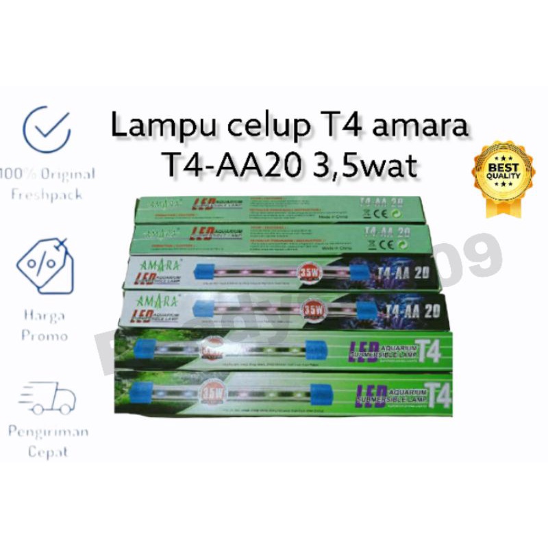 Lampu Hias Aquarium Led Amara T4 AA-20 pink bisa celup dalam air