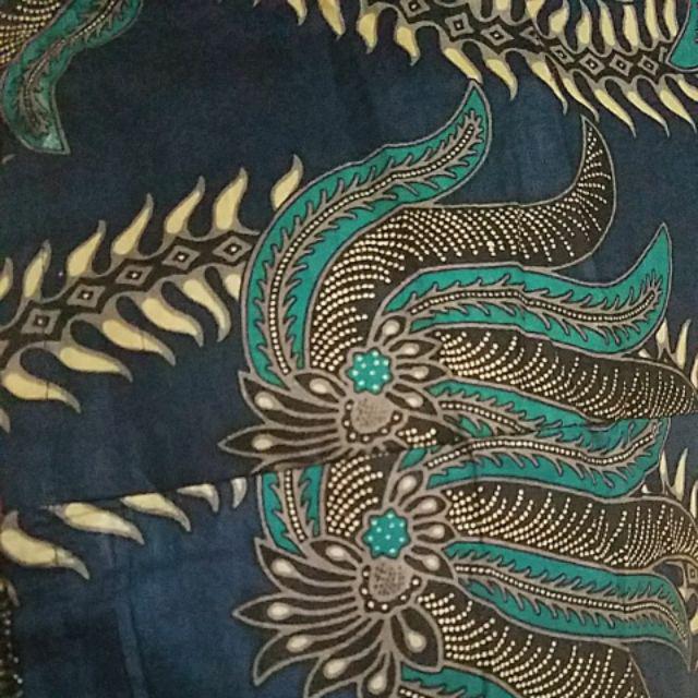 Batik Tunik Shibori Jumputan Terbaru Size S-3l / Hrb026 Yelbor Navbor / Biru Putih / Original..
