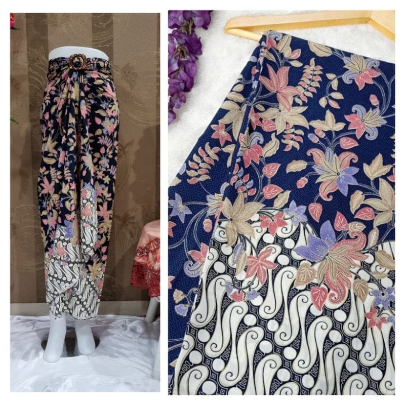 Rok Lilit Floral Original / Rok Kebaya / Bawahan Kebaya / Rok Batik / Bawahan Batik / Rok Wisuda / Rok Kondangan / Kain Lilit Batik / Batik