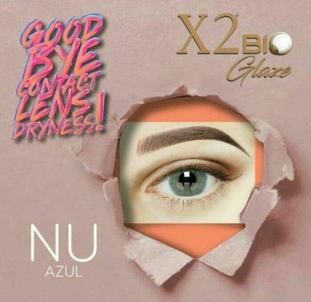 x2 bio glaze softlens warna tanpa pinggiran hitam mirip nobluk cocok mata sensitif bisa minus tinggi