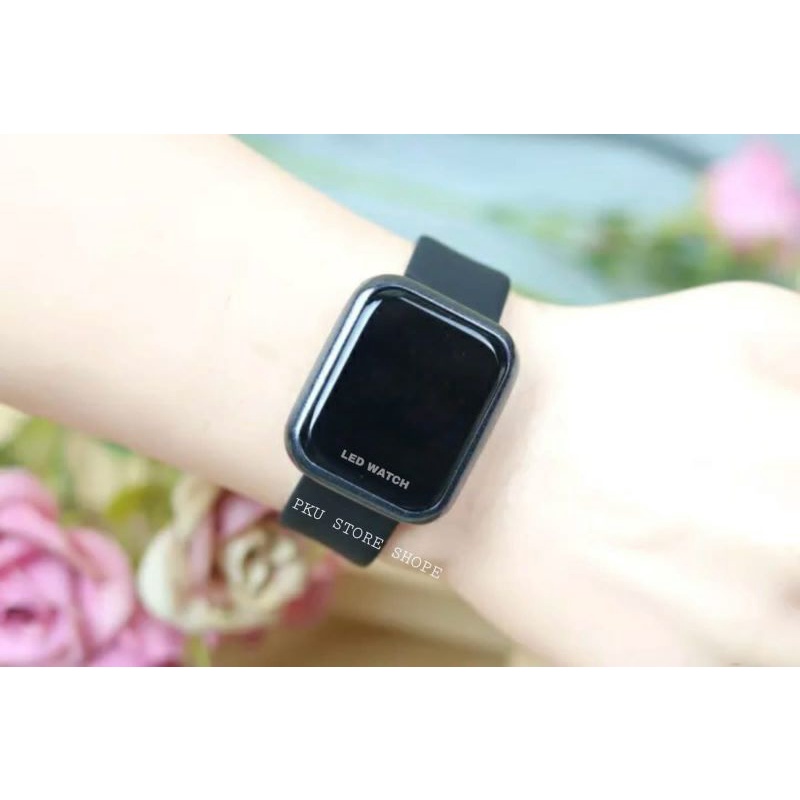 JAM TANGAN WANITA/CEWEK LED WATCH DIGITAL PETAK JAM TANGAN WANITA WATER RESISITANT TERLARISS JAM TANGAN CWK Model Applewatch FREE BATRAI CADANGAN