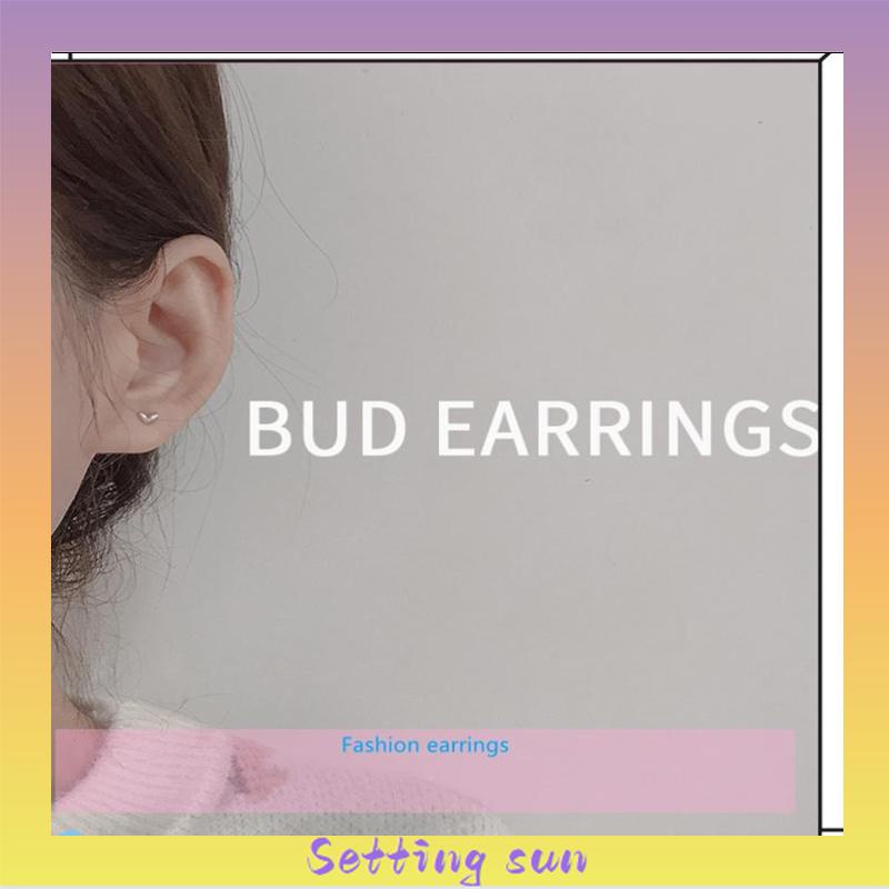 18K Emas anting korea Anting Tusuk untuk Wanita Aksesoris Fashion TN