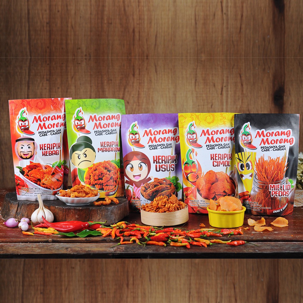 Jual Paket Combo Keripik Pedas Morang Moreng (Isi 5 Pcs) | Shopee Indonesia