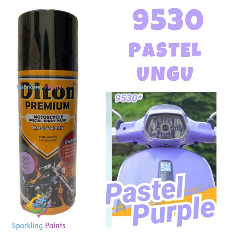 Pilok Diton Premium V.Pastel Purple 9530 Ungu Pastel BTS 400ml Motor Vespa Cat Semprot Pilox Pylox Warna Kalem Soft