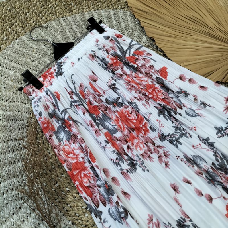 ROK SUSUN MOTIF MAWAR 101 // ROK PLISKET SUSUN BUNGA MAWAR 101
