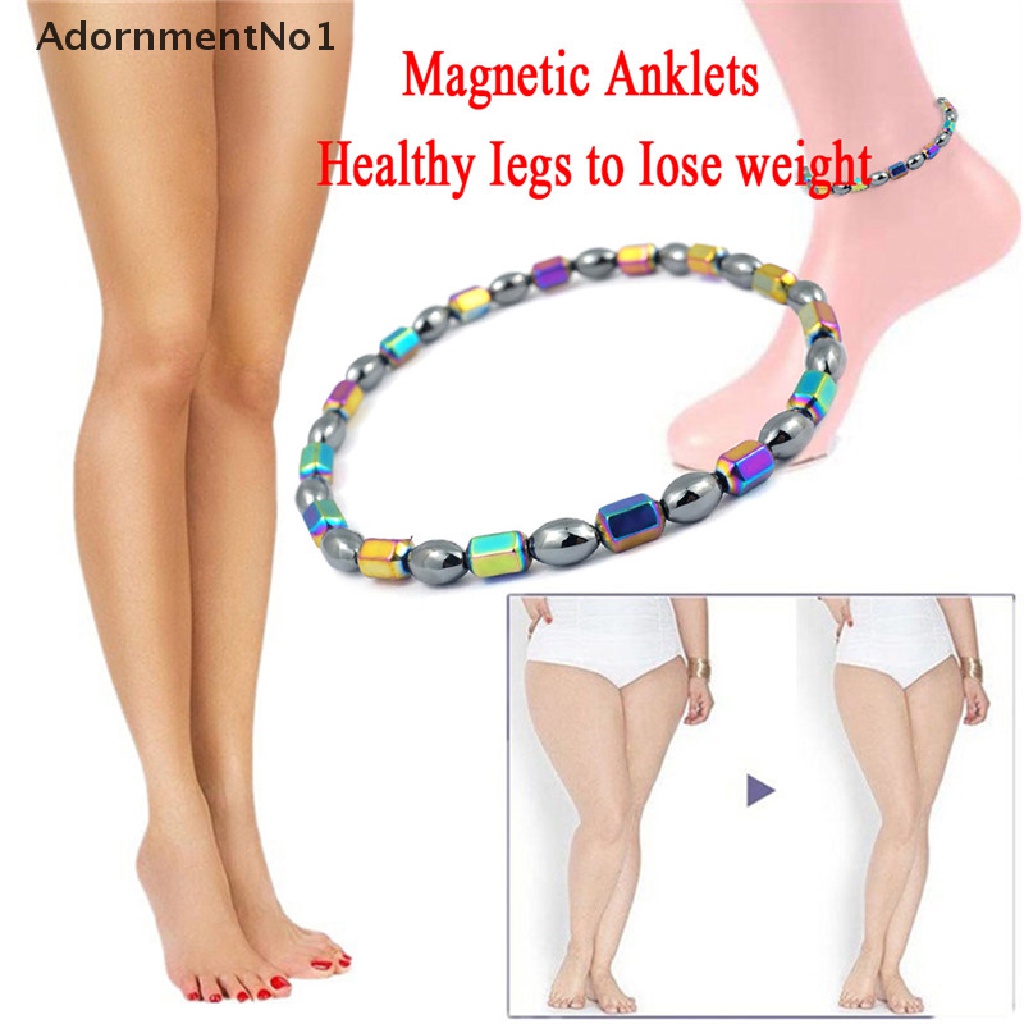 (AdornmentNo1) Gelang Kaki Batu Hematite Magnetik Untuk Terapi / Pantai