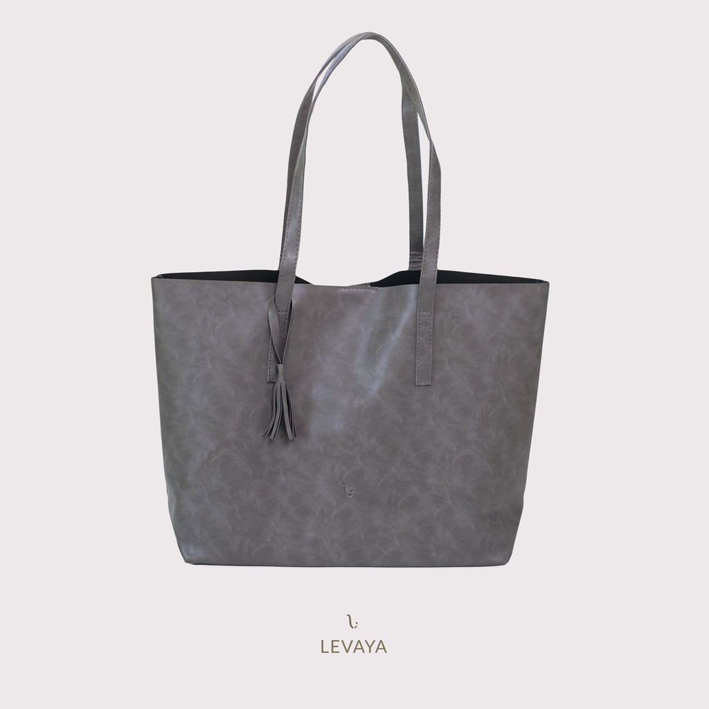 LEVAYA Liscio Totebag Magnet - Marble Grey - Tas Wanita