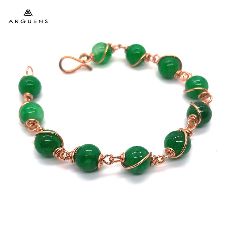 Arguens : Gelang Wanita Batu Giok Burma Lapis Emas Rose Gold-3