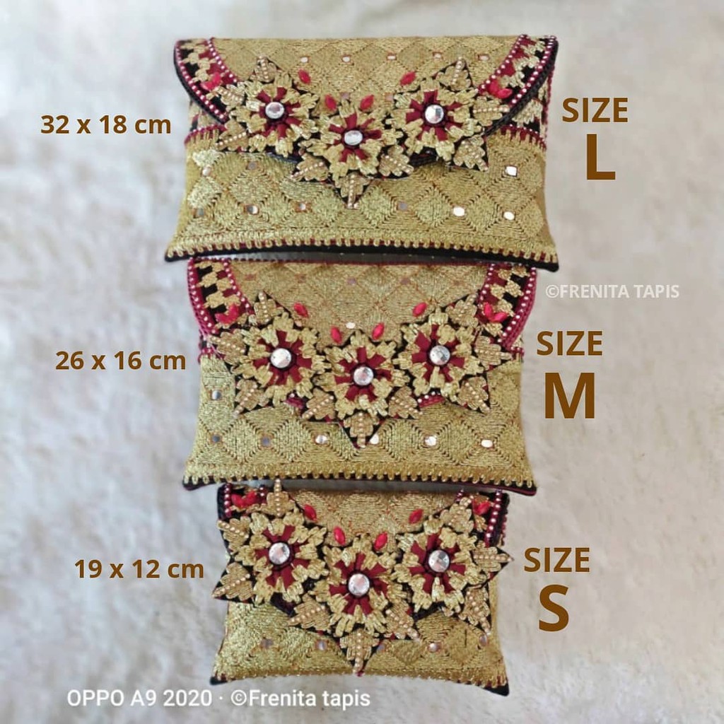 [BISA COD] Clutch Tapis Matakibau Motif Bunga Ukuran S M L