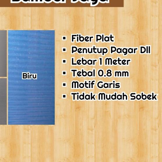 Fiber Pagar Fiber Plat Motif Garis Tebal 0.8 mm