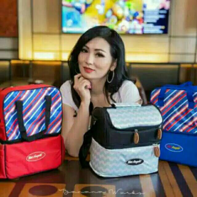 Cooler Bag Two angels 3in1 + 5 ice gel S1 / Tas Pendingin Cooler bag asi asip / Tas bayi