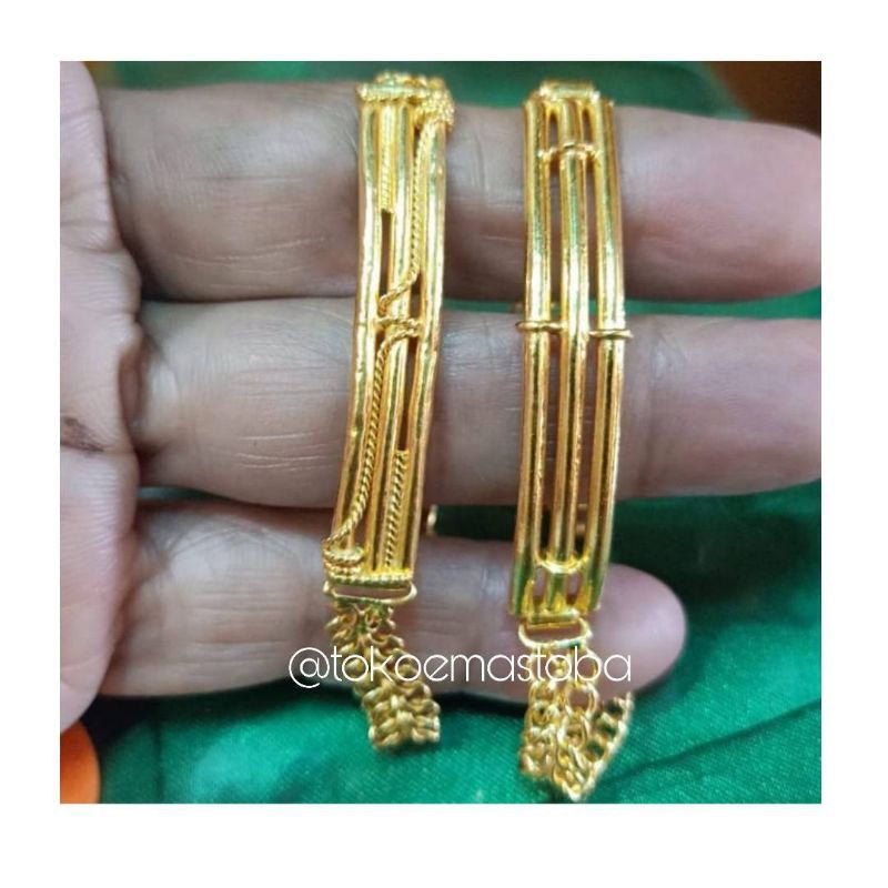 acc Gelang Emas bambu mas LM 24karat 99.9% berat 10gram
