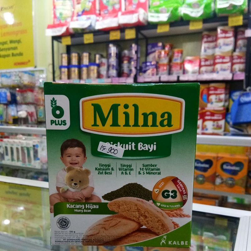 MILNA BISKUIT BAYI 6+ ORIGINAL, JERUK, PISANG, BERAS MERAH, KACANG HIJAU 130GR