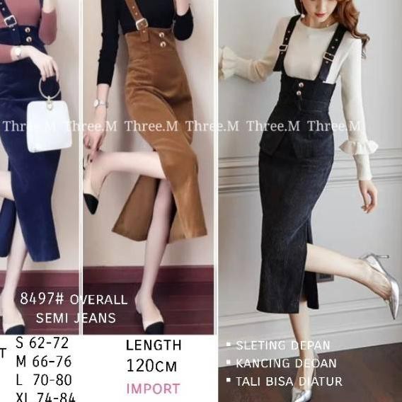 ❄ TM - 8497 Overall Semi Jeans Import ☁