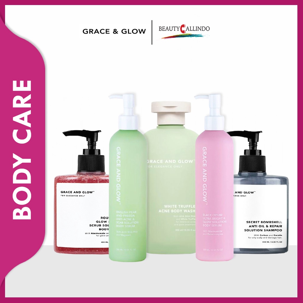 Grace And Glow Body Shower - Shampoo - Body Serum | Sabun Badan Harum