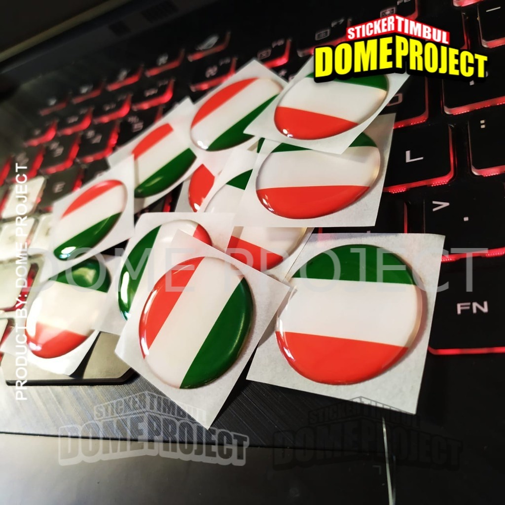 STIKER MOTOR EMBLEM 3D LOGO ITALI ITALY KALIPER REM AKSESORIS YAMAHA HONDA SUZUZI KAWASAKI AESTHETIC KEREN