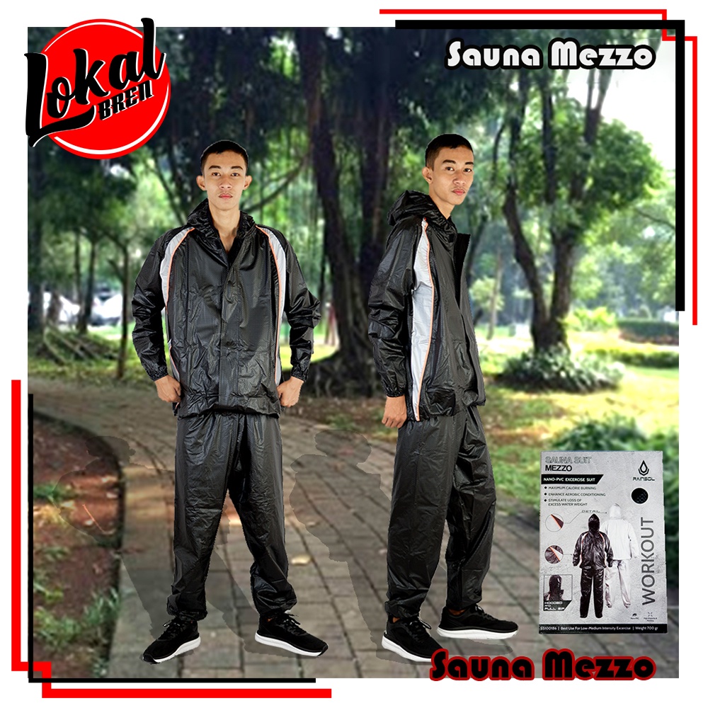 Jaket Parasut Olahraga Setelan Sauna Mezzo