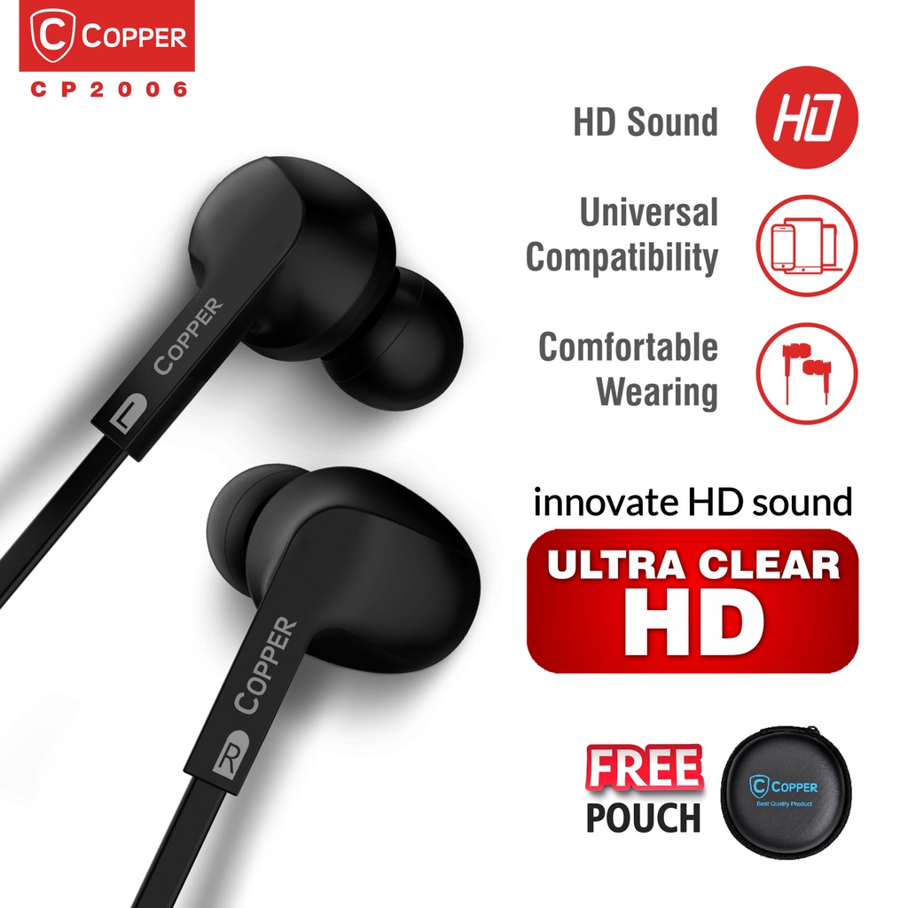 COPPER ULTRA CLEAR CP2006 Series Earphone / Headset / Handsfree
