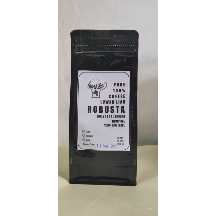 

KOPI LUWAK LIAR - LYCORIS COFFEE - Asli 100 % dari Luwak Liar 200 Gr