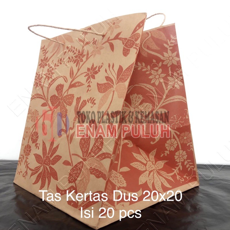 

paper bag tas kertas dus motif 20x20 isi 20pcs