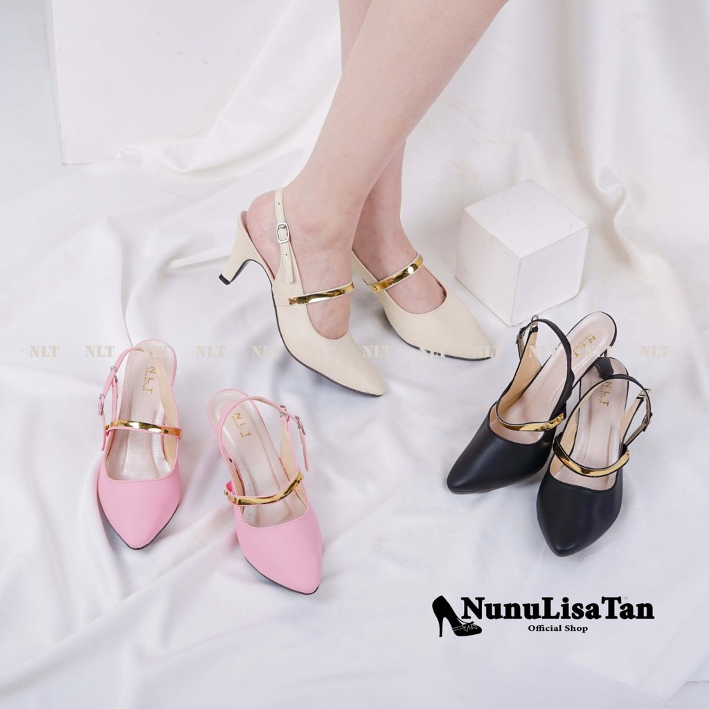 NunuLisaTan - COD Sepatu Heels Hak Pump Wanita VANILA