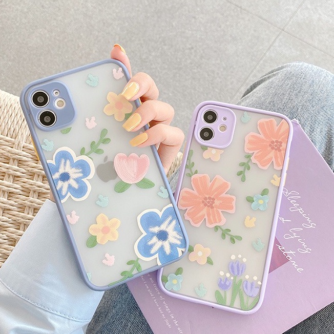 PRINTING HYBRID flower case realme c1 c2 c21y c25y 8i narzo 50 9 pro plus c31 c35 50a prime