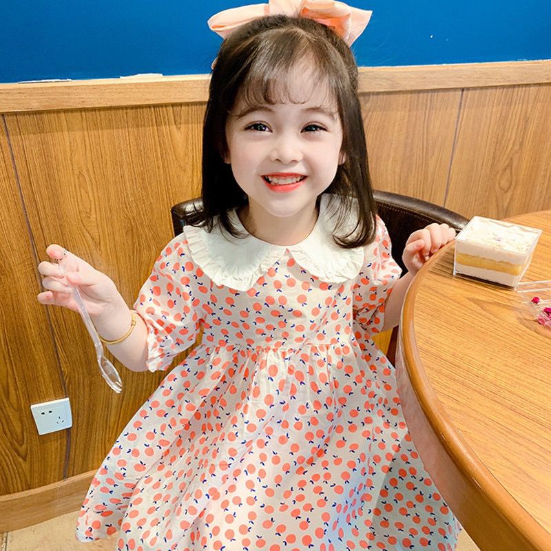 Dress Anak Perempuan Kerah Buah Peach