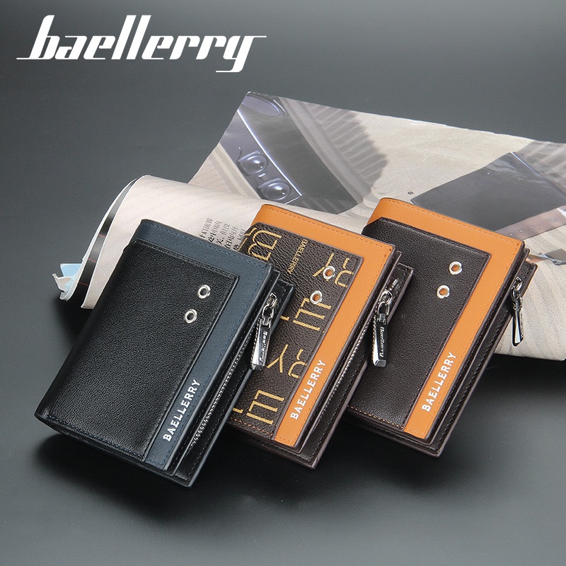 ORIGINAL BAELLERRY DOMPET UANG LIPAT ZIPPER TEBAL PREMIUM C2352