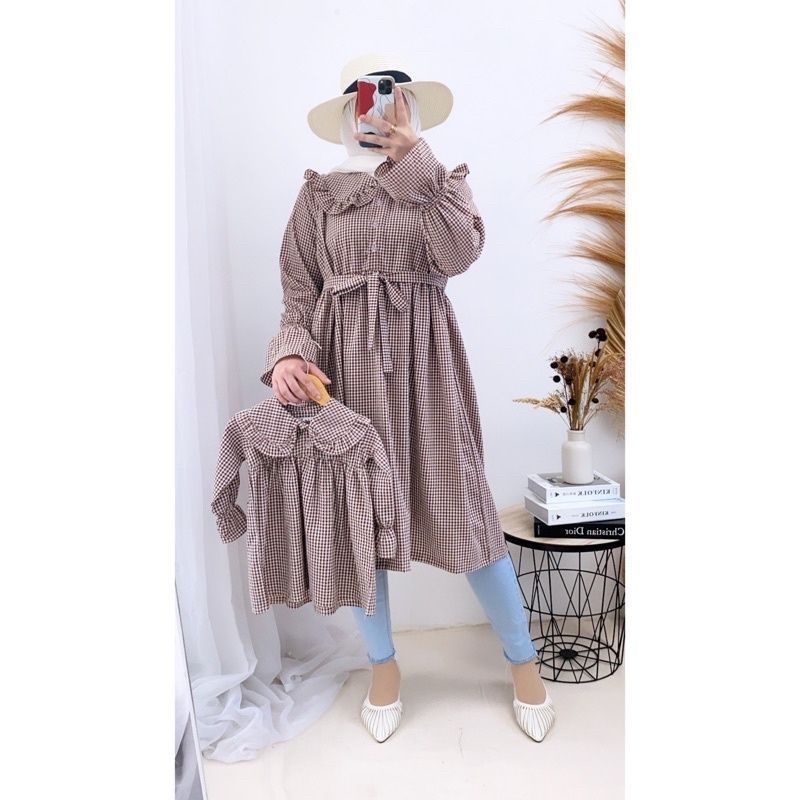 Tunik Couple Motif Kotak Kecil