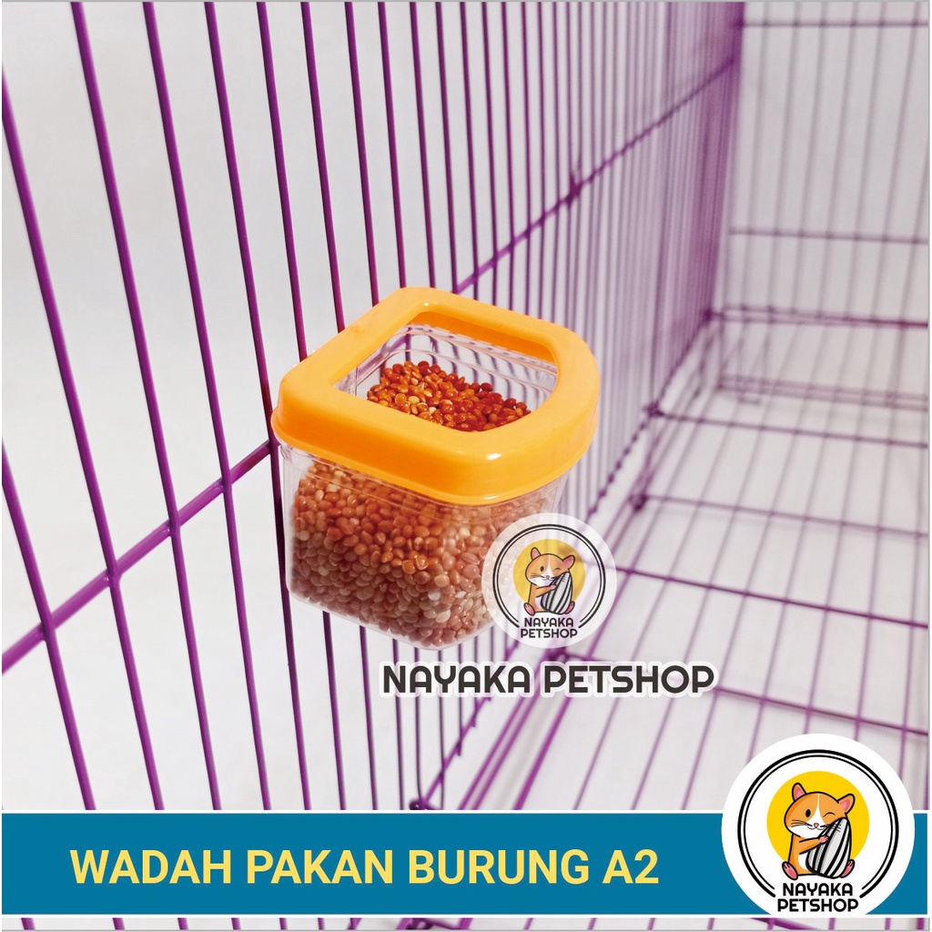 Tempat Makan Burung A2 Cepuk Wadah Pakan Cangkir Air Minum Lovebird Murai Pleci Kenari