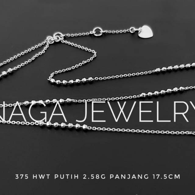 GELANG PUTIH 2LAYER EMAS 375