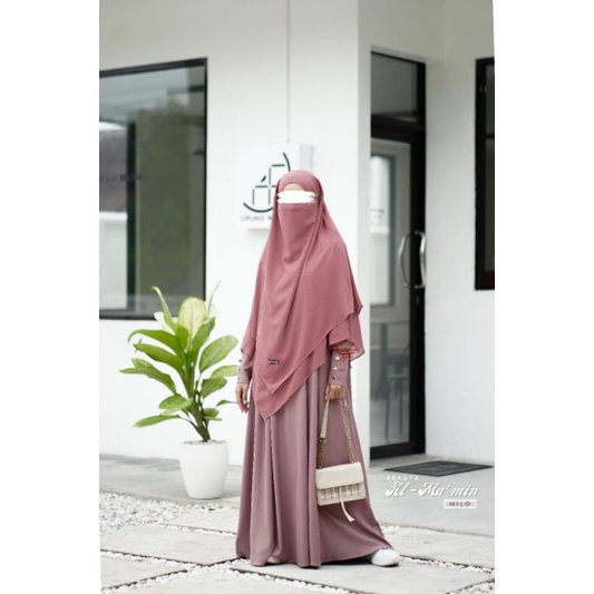 Abaya Al-mu'min / Pashmina Mushawwir / French Khimar Neha by Khumaira Syari