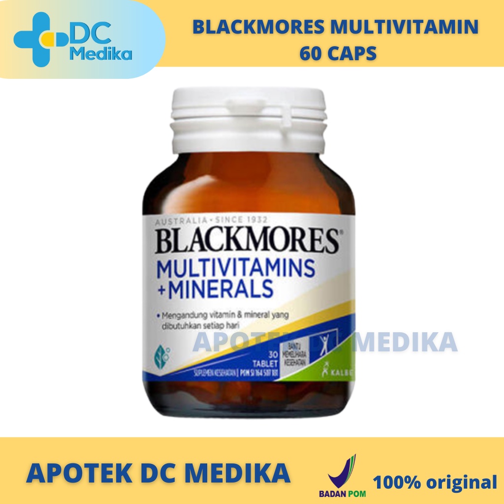 Blackmores Multivitamin dan Minerals 30 Capsul / Suplemen Makanan / Daya Tahan Tubuh  / Vitamin