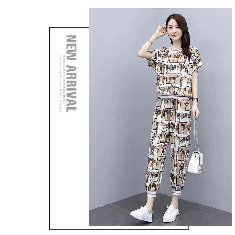 b039, import Setelan Animal Kuda Cantik baju set wanita import fashion keren