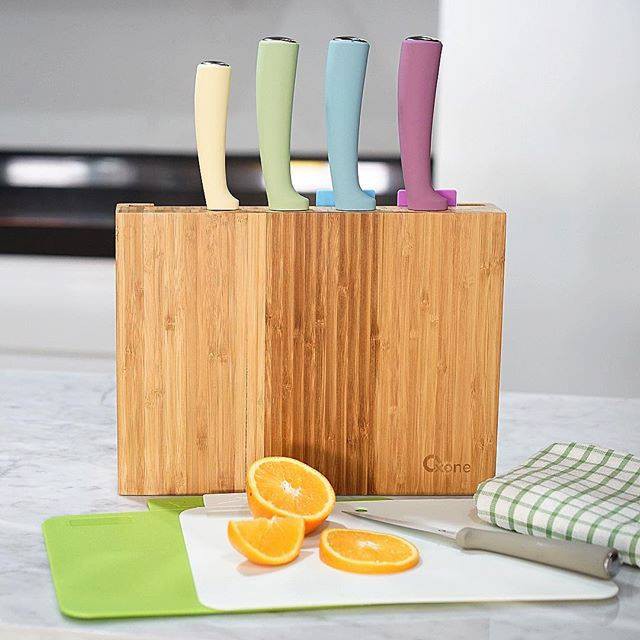 Oxone OX-616 FANCY Knife &amp; Tray Board Set - Pisau Set Talenan Sayur