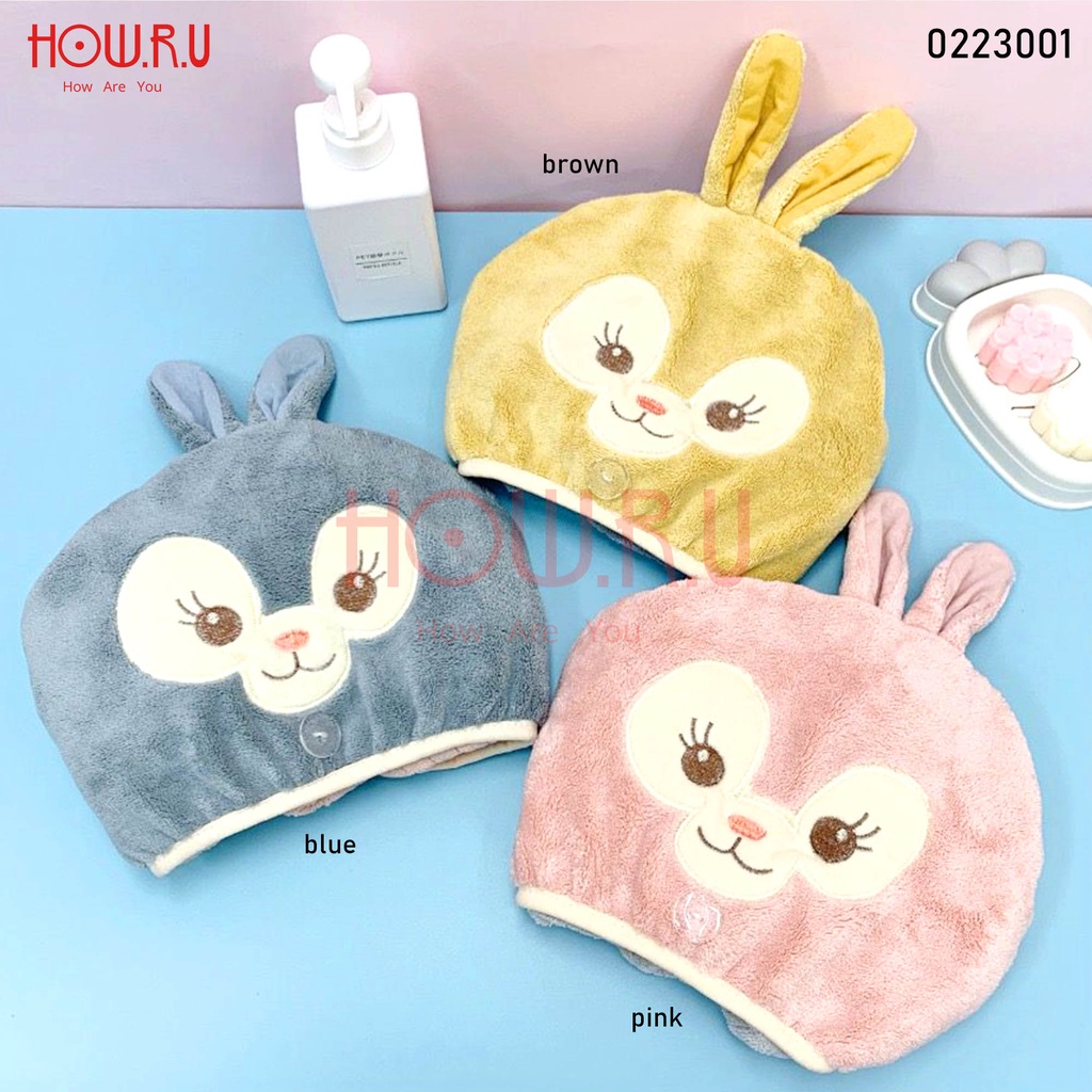 Handuk Keramas Cepat Kering / Microfiber Magic Towel HOW.R.U untuk Dewasa dan Anak